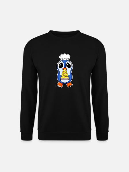Pizza pingouin gourmet - Sweat-shirt Unisexe - noir