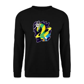 2 Birthday Boy Astronaut - deux ans - Sweat-shirt Unisexe - noir - Devant - Alina (178cm) & Michal (187cm)