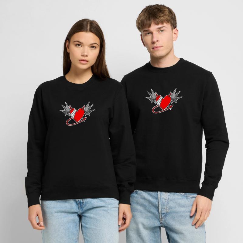 Ailes de cœur d’ange Devil Devil Wings Sweat-shirt Unisexe