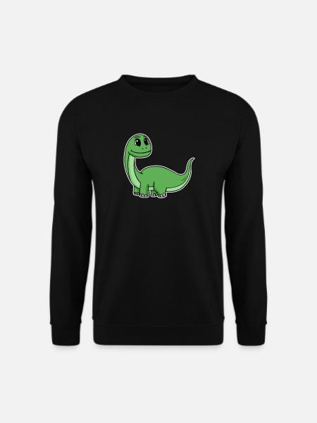 Petit dinosaure vert mignon - Sweat-shirt Unisexe - noir