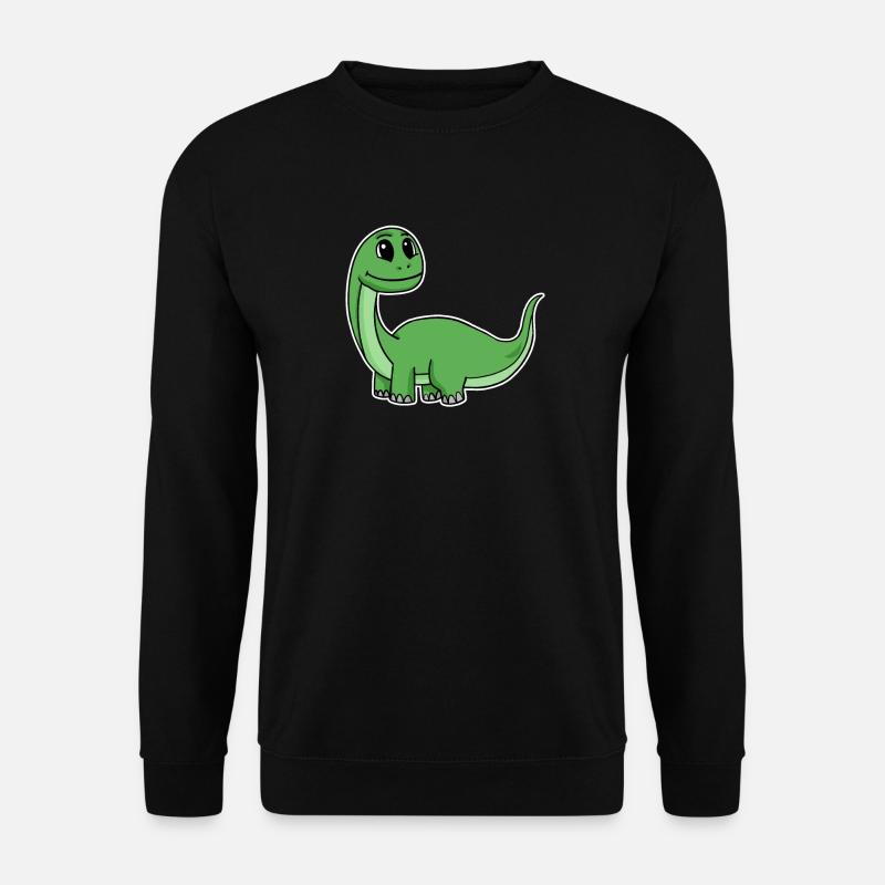 Petit dinosaure vert mignon - Sweat-shirt Unisexe - noir