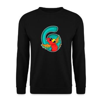 6 Anniversaire 6 ans avec motif animal - six - Sweat-shirt Unisexe - noir - Devant - Alina (178cm) & Michal (187cm)