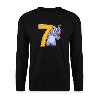 seven - 7 - Unisex Sweatshirt - black - Front - Alina (178cm) & Michal (187cm)