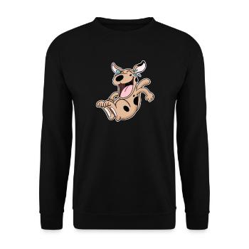Laughing dog - Unisex Sweatshirt - black - Front - Alina (178cm) & Michal (187cm)