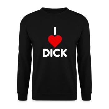 Witziger, frecher, doppeldeutiger Humor - Unisex Pullover - Schwarz - Vorne - Alina (178cm) & Michal (187cm)