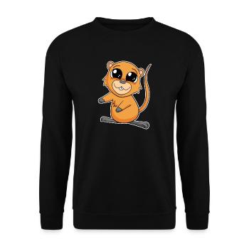 Quokka - Unisex Sweatshirt - black - Front - Alina (178cm) & Michal (187cm)