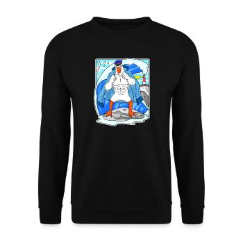 Muscles Seagull Sea North Sea Cadeau - Sweat-shirt Unisexe - noir - Devant - Alina (178cm) & Michal (187cm)