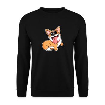 Welsh Corgi Pembroke Dog Breed Dog Dogs - Unisex Sweatshirt - black - Front - Alina (178cm) & Michal (187cm)