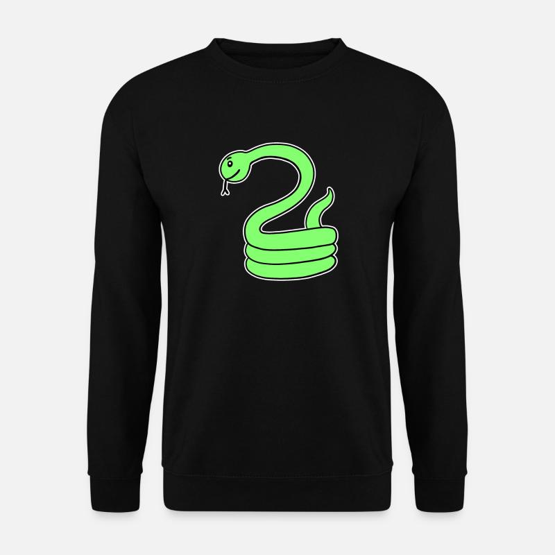 Serpent - Serpent vert - Sweat-shirt Unisexe - noir