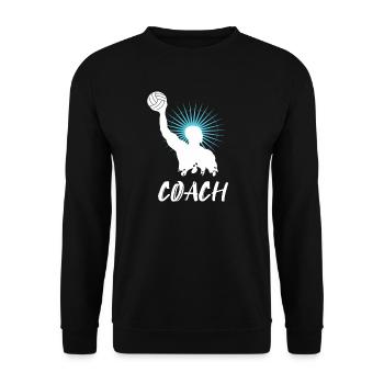 Wasserball Coach Wasser Polo - Unisex Pullover - Schwarz - Vorne - Alina (178cm) & Michal (187cm)