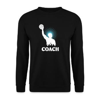 Wasserball Coach Wasser Polo - Unisex Pullover - Schwarz - Vorne - Alina (178cm) & Michal (187cm)