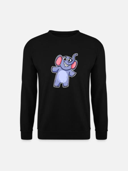 Mignon petit éléphant - Sweat-shirt Unisexe - noir