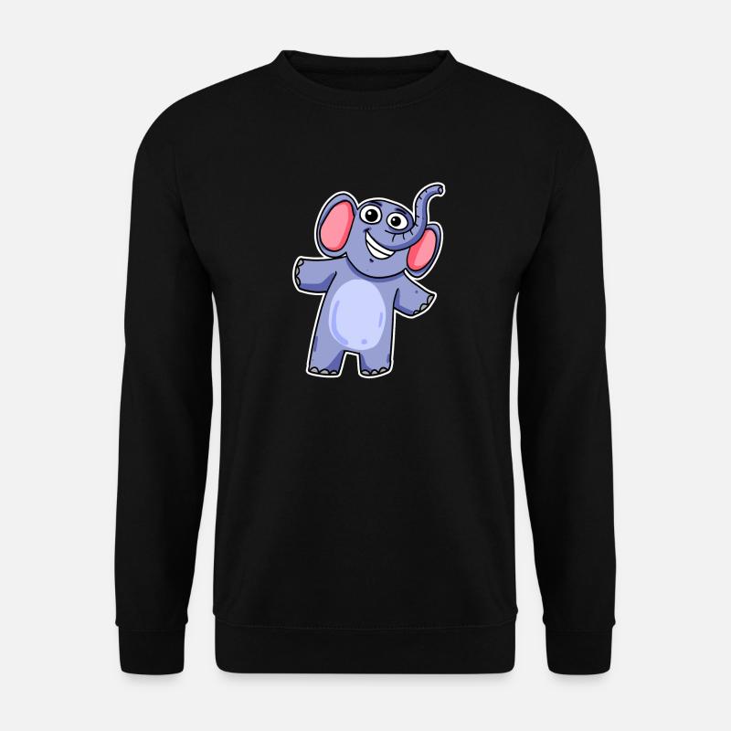 Cute little elephant - Unisex Sweatshirt - black