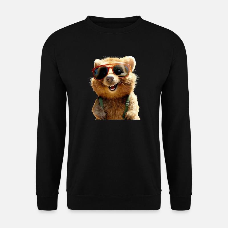 Quokka Be Quokka Happy Australien Lächeln Quokkas - Unisex Pullover - Schwarz