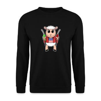 Gas station attendant sheep gas station - Unisex Sweatshirt - black - Front - Alina (178cm) & Michal (187cm)
