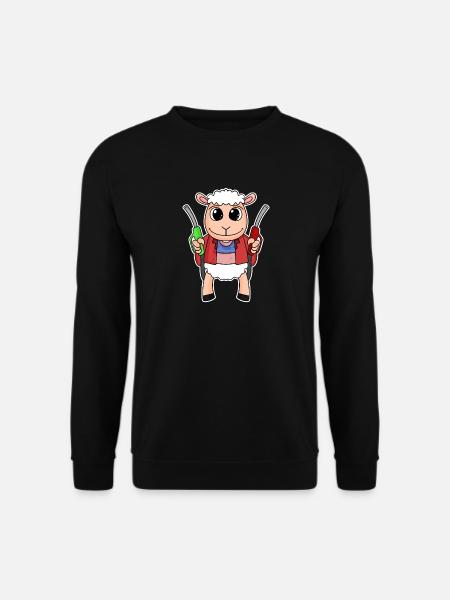 Tankwart Schaf Tankstelle - Unisex Pullover - Schwarz