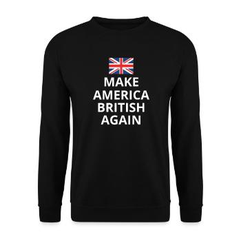 Make America British Again Union Jack Flag - Unisex Sweatshirt - black - Front - Alina (178cm) & Michal (187cm)
