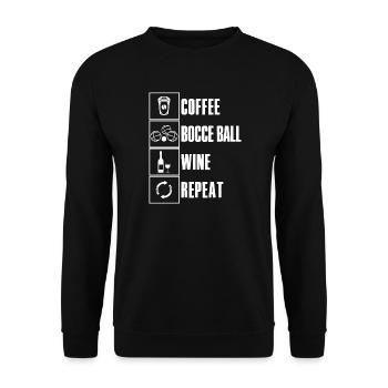 Bocce Spruch Bocce Ball mit Jack Bocci Game Bocce - Unisex Pullover - Schwarz - Vorne - Alina (178cm) & Michal (187cm)