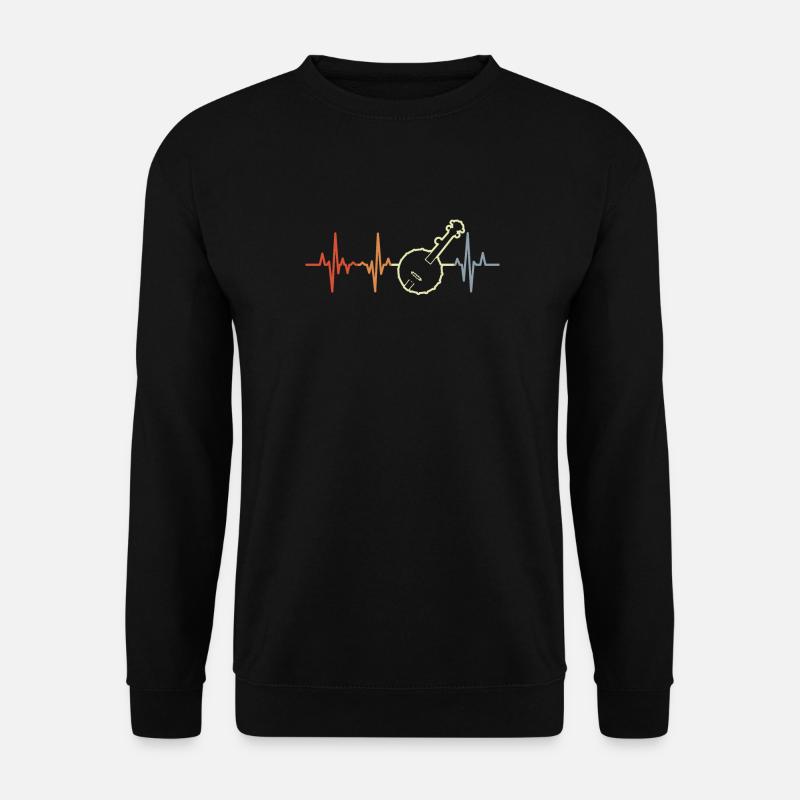 Vintage Banjo Pulslinie - Unisex Pullover - Schwarz