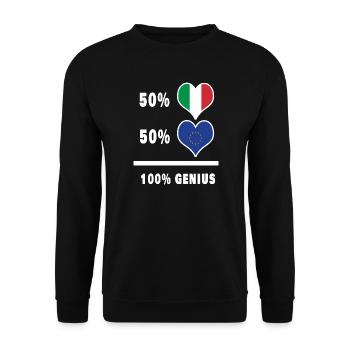 Europe et Italie 100% drapeaux fantastiques - Sweat-shirt Unisexe - noir - Devant - Alina (178cm) & Michal (187cm)