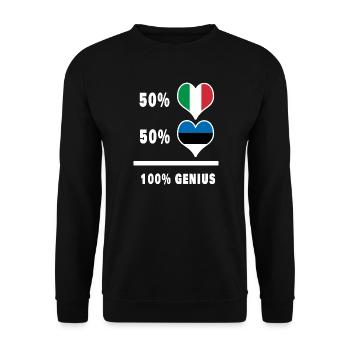 Estonie et Italie 100% drapeaux fantastiques - Sweat-shirt Unisexe - noir - Devant - Alina (178cm) & Michal (187cm)