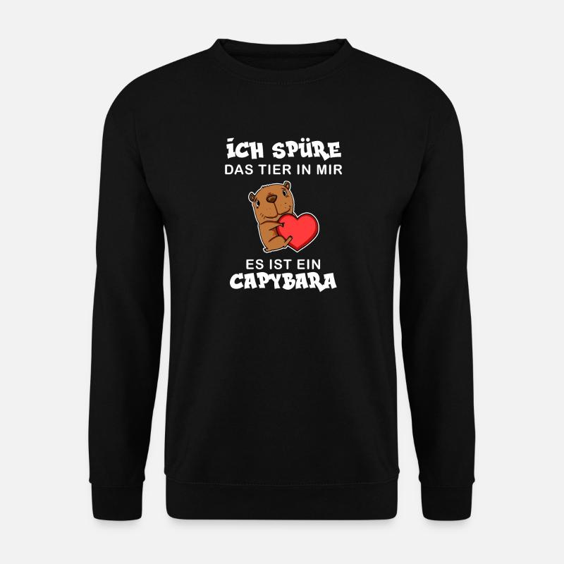 Capybara Wasserschwein Capybaras - Unisex Pullover - Schwarz