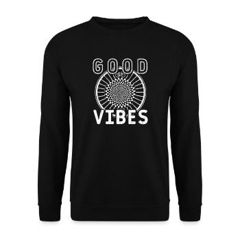Good wheel - good vibes - Unisex Sweatshirt - black - Front - Alina (178cm) & Michal (187cm)