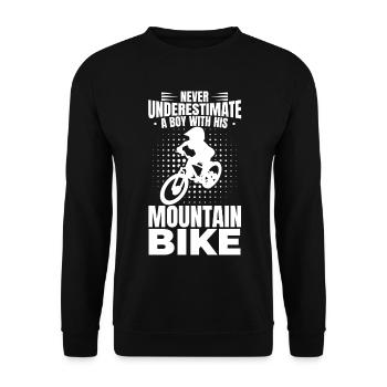 Garçon vététiste - Sweat-shirt Unisexe - noir - Devant - Alina (178cm) & Michal (187cm)