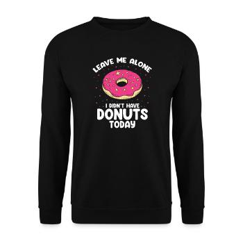 Design de beignets « Leave me alone » - Sweat-shirt Unisexe - noir - Devant - Alina (178cm) & Michal (187cm)