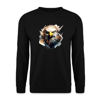 Golden Eagle Eagle Falconer Hunter Wilderness White-tailed Eagle - Unisex Sweatshirt - black - Front - Alina (178cm) & Michal (187cm)