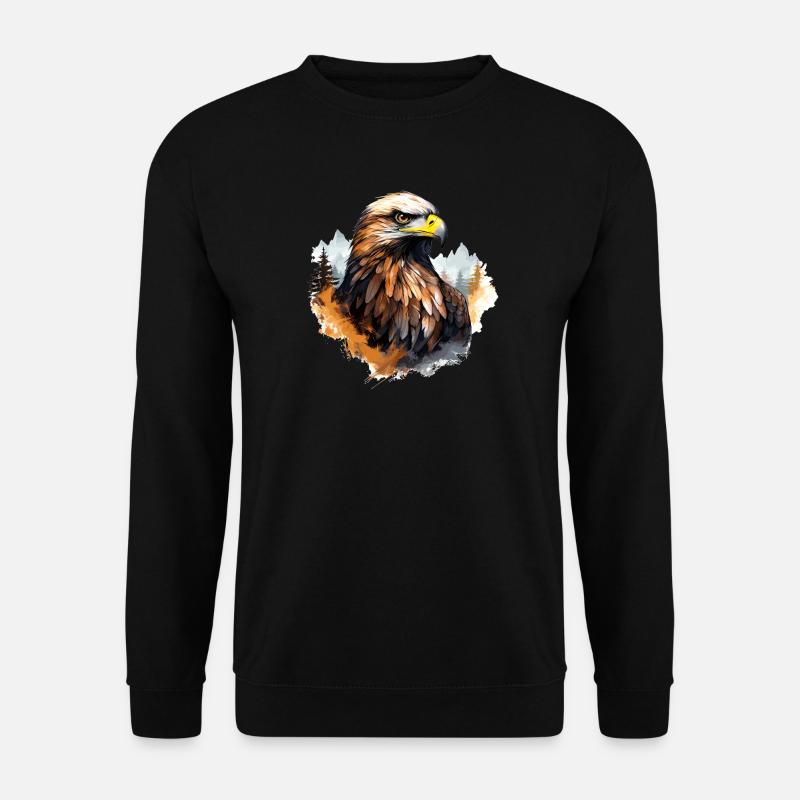 Steinadler Adler Falkner Jäger Wildnis Seeadler - Unisex Pullover - Schwarz