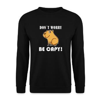 Capybara Wasserschwein Capybaras - Sweat-shirt Unisexe - noir - Devant - Alina (178cm) & Michal (187cm)
