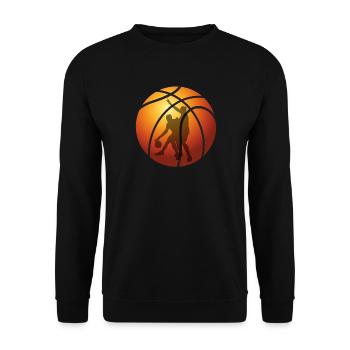 Joueurs de BASKETBALL - Sweat-shirt Unisexe - noir - Devant - Alina (178cm) & Michal (187cm)