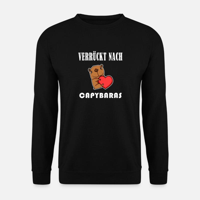 Capybara Wasserschwein Capybaras - Unisex Pullover - Schwarz