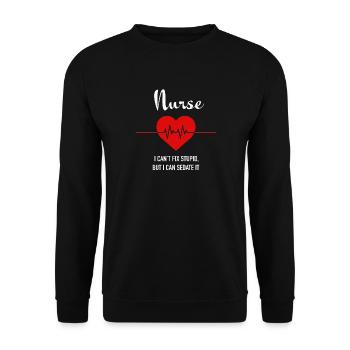Nurse - Unisex Pullover - Schwarz - Vorne - Alina (178cm) & Michal (187cm)