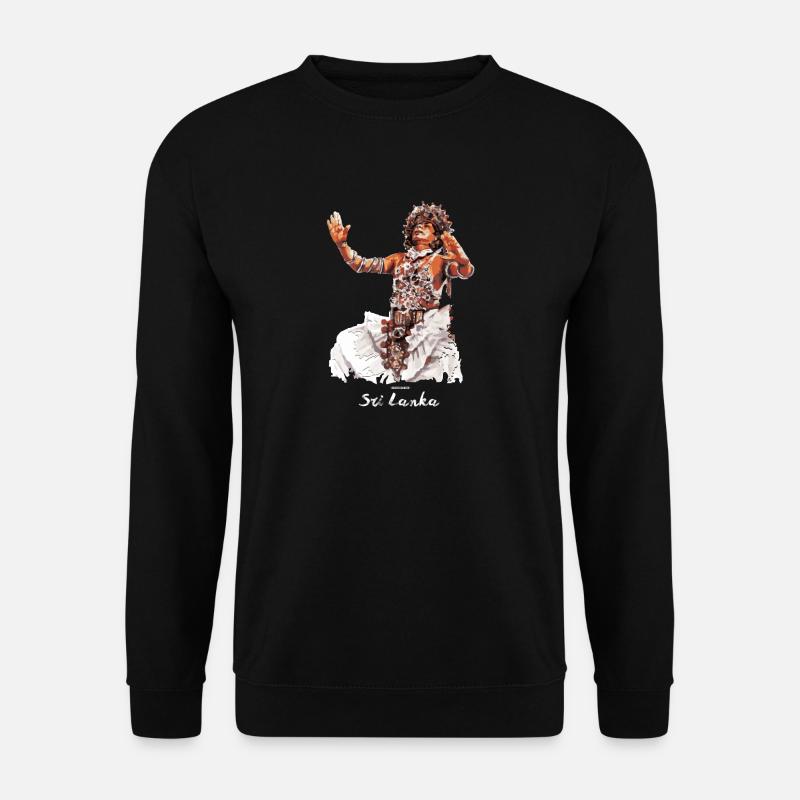 Sri-lankische Kandy-Tänzerin - Udarata Kandyan-Tänzerin - Unisex Pullover - Schwarz