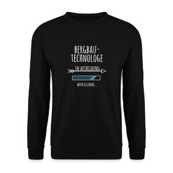 Bergbautechnologe Ausbildung Beruf Geschenk - Unisex Pullover - Schwarz - Vorne - Alina (178cm) & Michal (187cm)