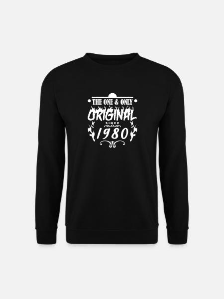 1980 - Baujahr 1980 - Jahrgang 1980 - Unisex Pullover - Schwarz