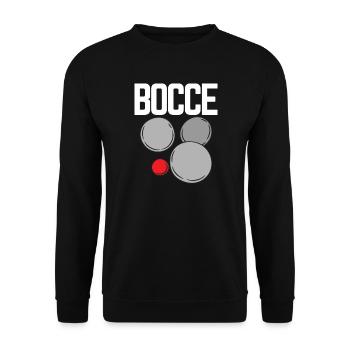 Bocce Spruch Bocce Ball mit Jack Bocci Game Bocce - Unisex Pullover - Schwarz - Vorne - Alina (178cm) & Michal (187cm)