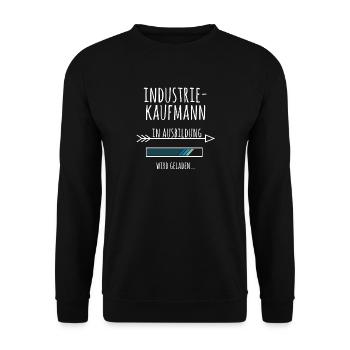 Industriekaufmann Ausbildung Beruf Geschenk - Unisex Pullover - Schwarz - Vorne - Alina (178cm) & Michal (187cm)
