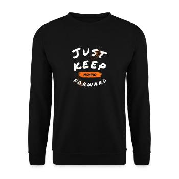 Conception de mouvement de motivation avec dicton - Sweat-shirt Unisexe - noir - Devant - Alina (178cm) & Michal (187cm)