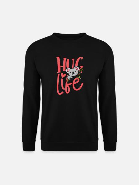 Hug life koala bear - Unisex Pullover - Schwarz