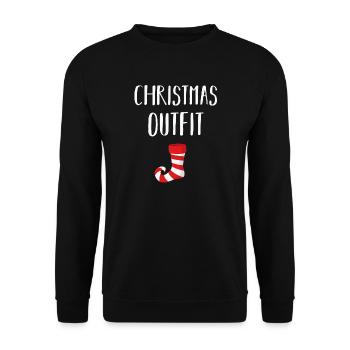 Noël drôle de costume de Noël - Sweat-shirt Unisexe - noir - Devant - Alina (178cm) & Michal (187cm)