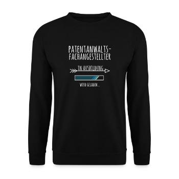 Patentanwaltsfachangestellter Ausbildung Geschenk - Unisex Pullover - Schwarz - Vorne - Alina (178cm) & Michal (187cm)