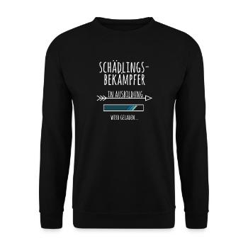 Schädlingsbekämpfer Ausbildung Geschenk Schädlinge - Unisex Pullover - Schwarz - Vorne - Alina (178cm) & Michal (187cm)