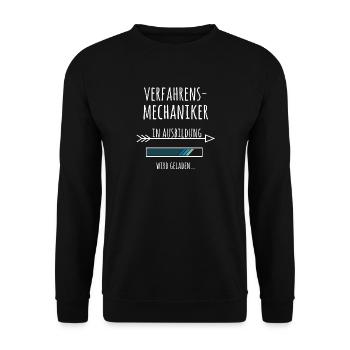 Verfahrensmechaniker Ausbildung Beruf Geschenk - Unisex Pullover - Schwarz - Vorne - Alina (178cm) & Michal (187cm)