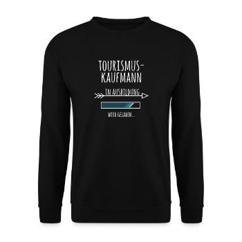 Tourismuskaufmann Ausbildung Beruf Geschenk - Unisex Pullover - Schwarz - Vorne - Alina (178cm) & Michal (187cm)