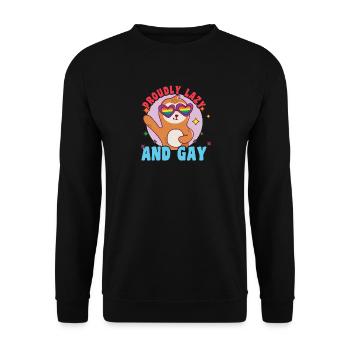 Fabulous Sloth Life with LGBT Flag, St - Unisex Sweatshirt - black - Front - Alina (178cm) & Michal (187cm)