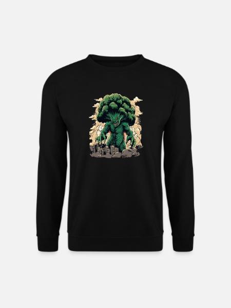 Riesiges Brokkoli Monster Japan Kaiju Gemüse - Unisex Pullover - Schwarz