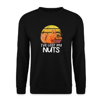 I 've lost my nuts - Unisex Pullover - Schwarz - Vorne - Alina (178cm) & Michal (187cm)